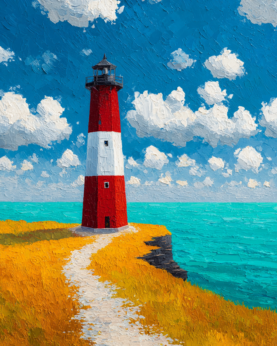 Paint by numbers – Lighthouse on the cliff