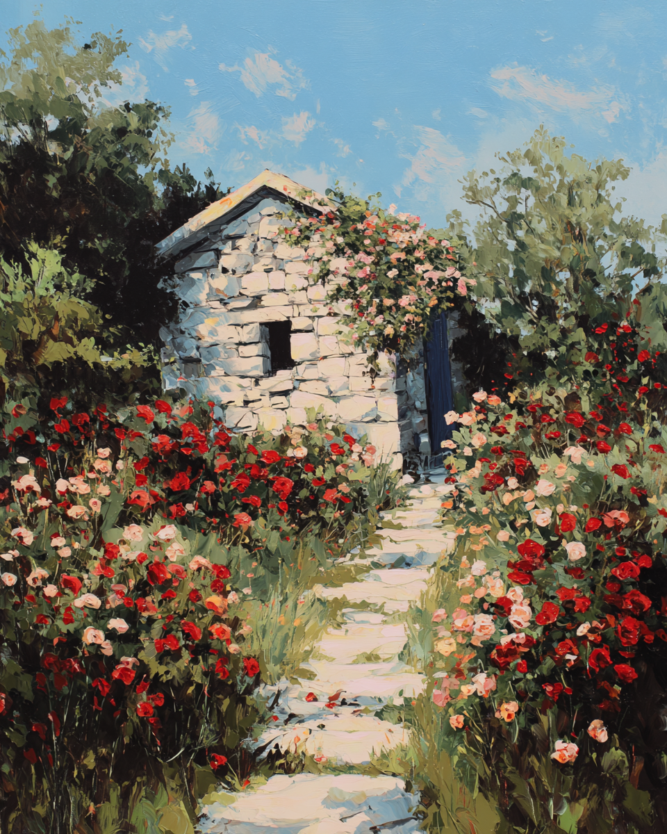 Malen nach Zahlen – Rosenhaus