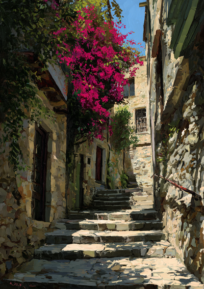 Malen nach Zahlen – Mediterrane Gasse