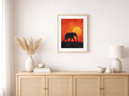 Paint by Numbers – Elephant at Sunset