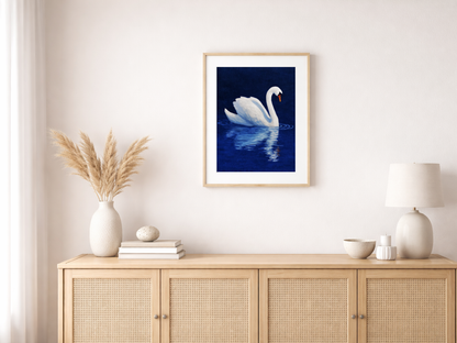 Paint by numbers – Elegant swan on the lake