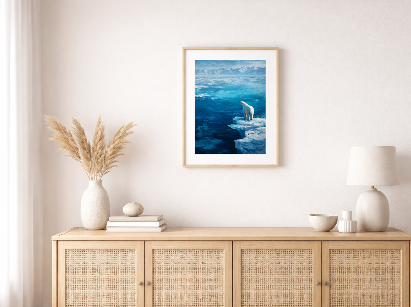 Paint by numbers – polar bear on the ice floe