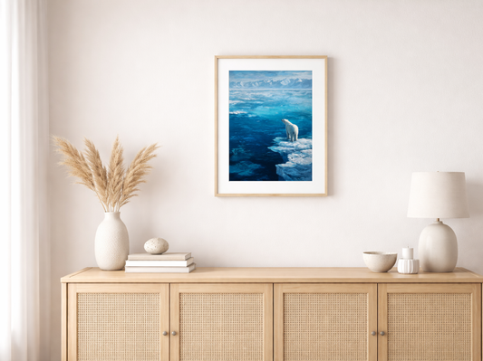 Paint by numbers – polar bear on the ice floe