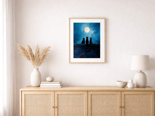 Paint by Numbers – Cats in the Moonlight