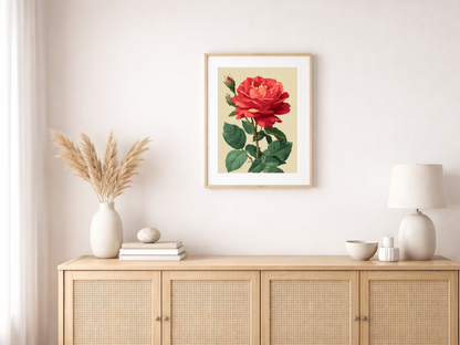 Paint by Numbers Set “Red Rose” – Without Frame cm – 36 Colors