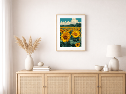 Paint by Numbers Set “Sunflower Field” – Without Frame cm – 36 Colors