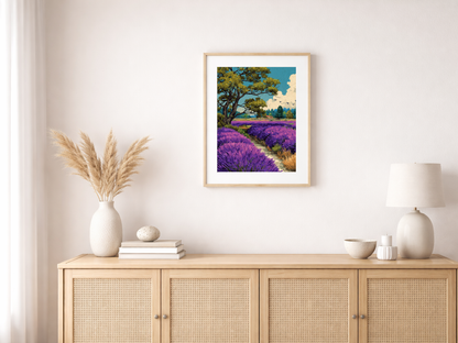 Paint by Numbers Set "Lavender Field" – Without Frame cm – 36 Colors