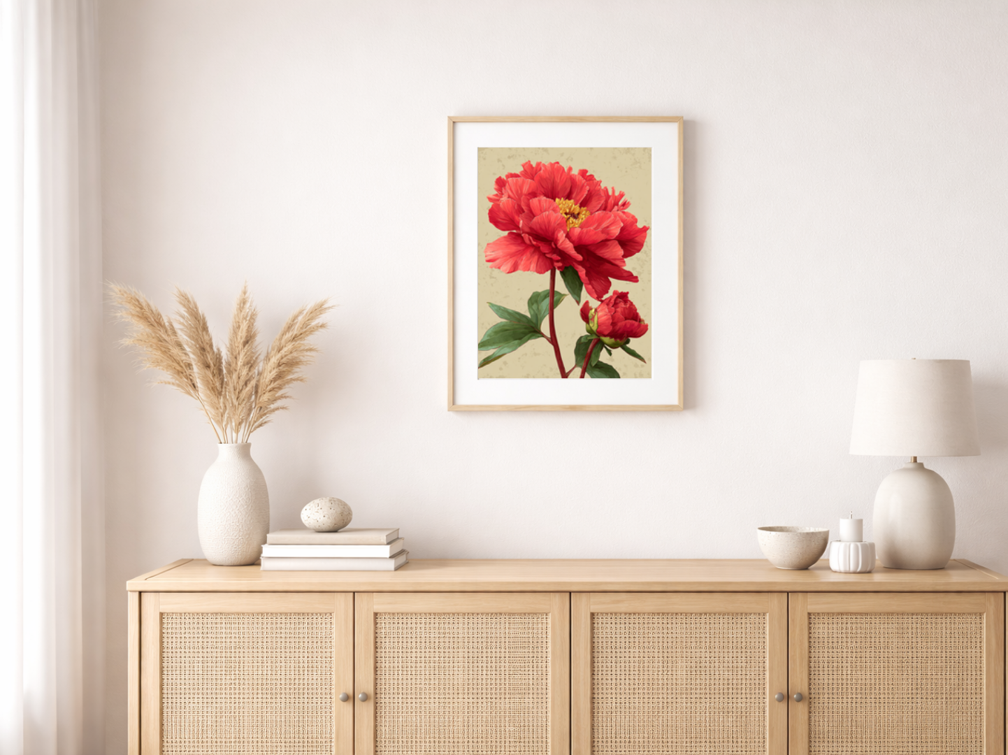 Paint by Numbers Set "Peony" - Without Frame cm - 36 Colors