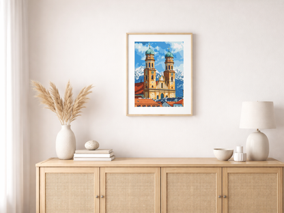 Paint by Numbers Set “Munich with Frauenkirche” – 30x40 cm – 24 Colors