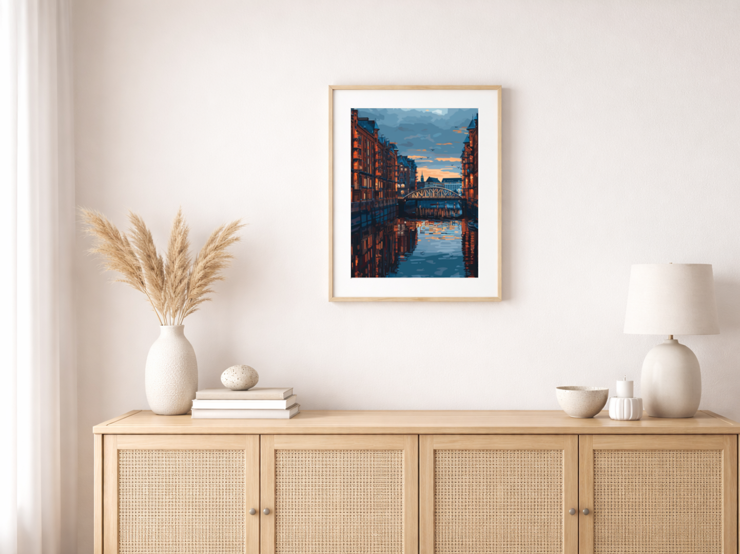 Paint by Numbers Set “Hamburg Bridge Speicherstadt” – 40x50 cm – 36 Colors