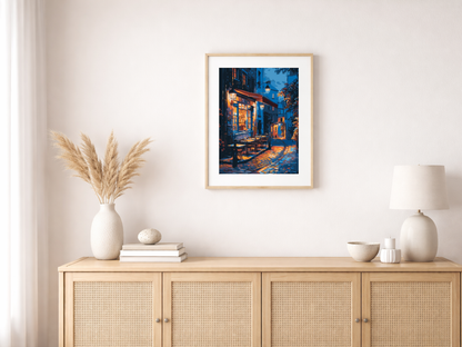 Paint by Numbers Set “European cafe terrace at night” – 40x50 cm – 36 colors