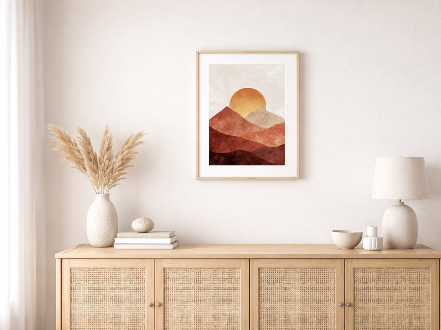 Paint by numbers – Mountains in terracotta