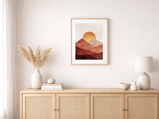 Paint by numbers – Mountains in terracotta