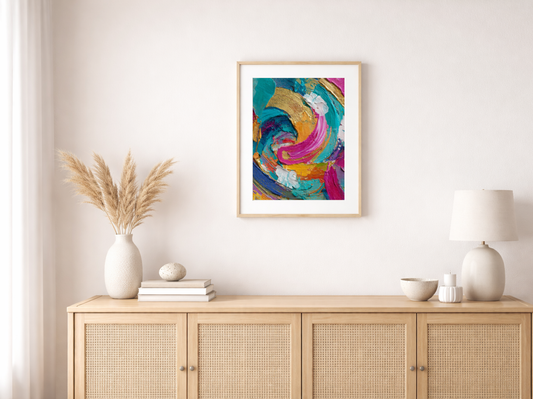 Paint by Numbers – Expressionist Gold Spirals