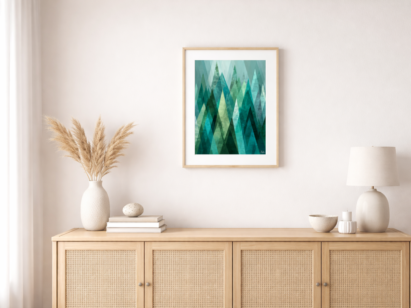 Paint by Numbers – Abstract Triangle Forest
