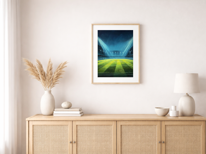 Paint by numbers – football stadium at night