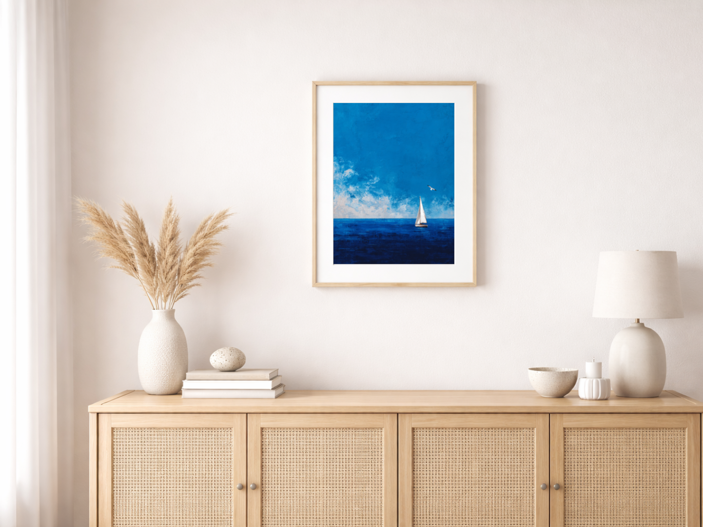 Paint by numbers – sailboat on the lake
