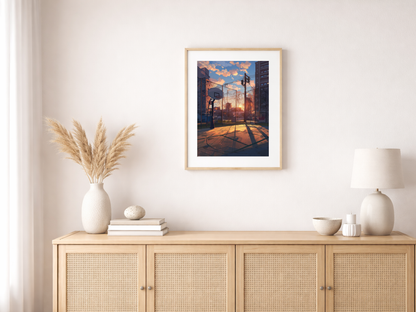 Malen nach Zahlen – Basketball im Abendlicht