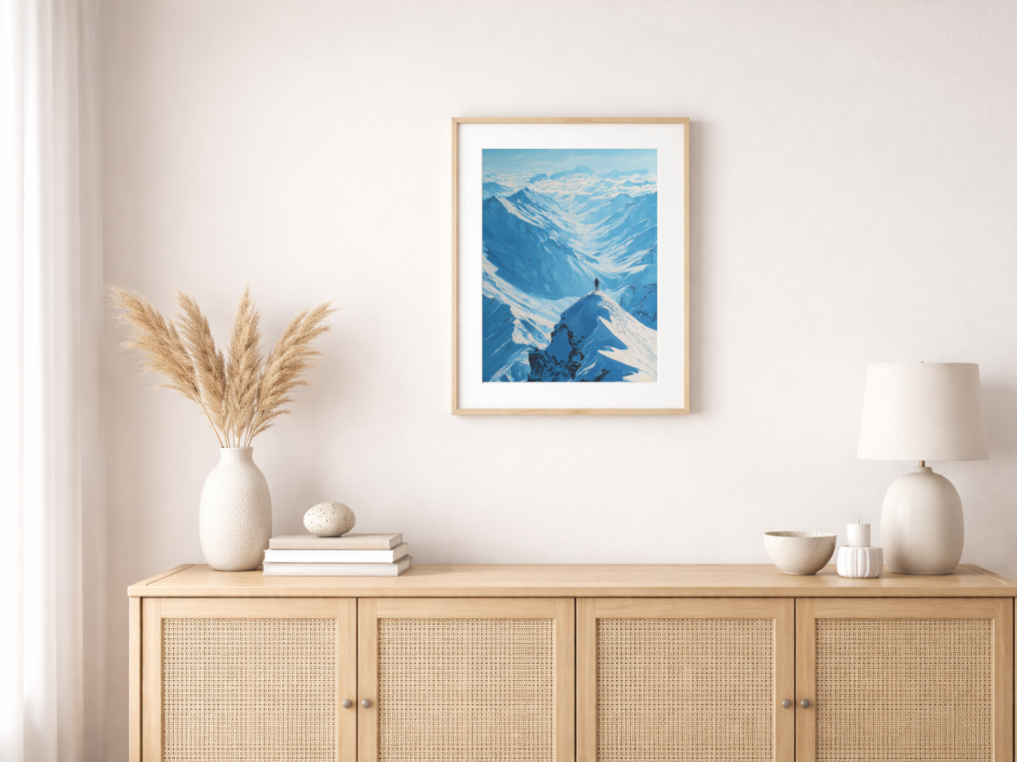 Paint by numbers – skiers in powder snow