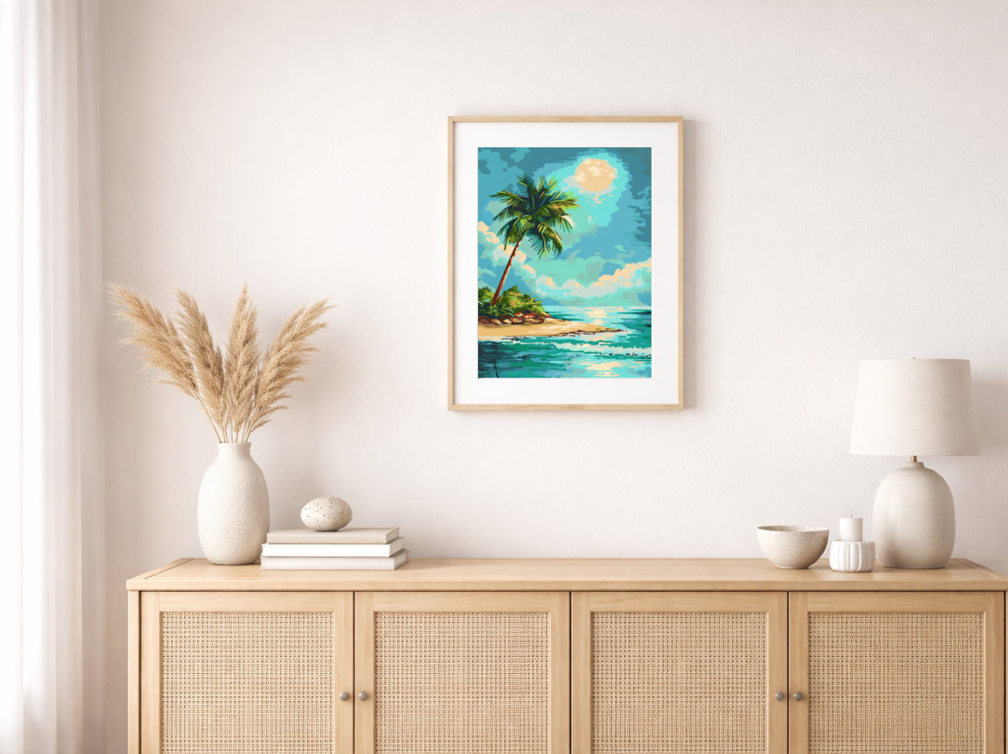 Malen nach Zahlen – Palmen am Traumstrand