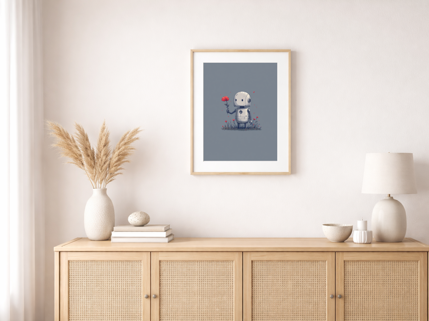 Paint by Numbers – Cute Robot with Flower