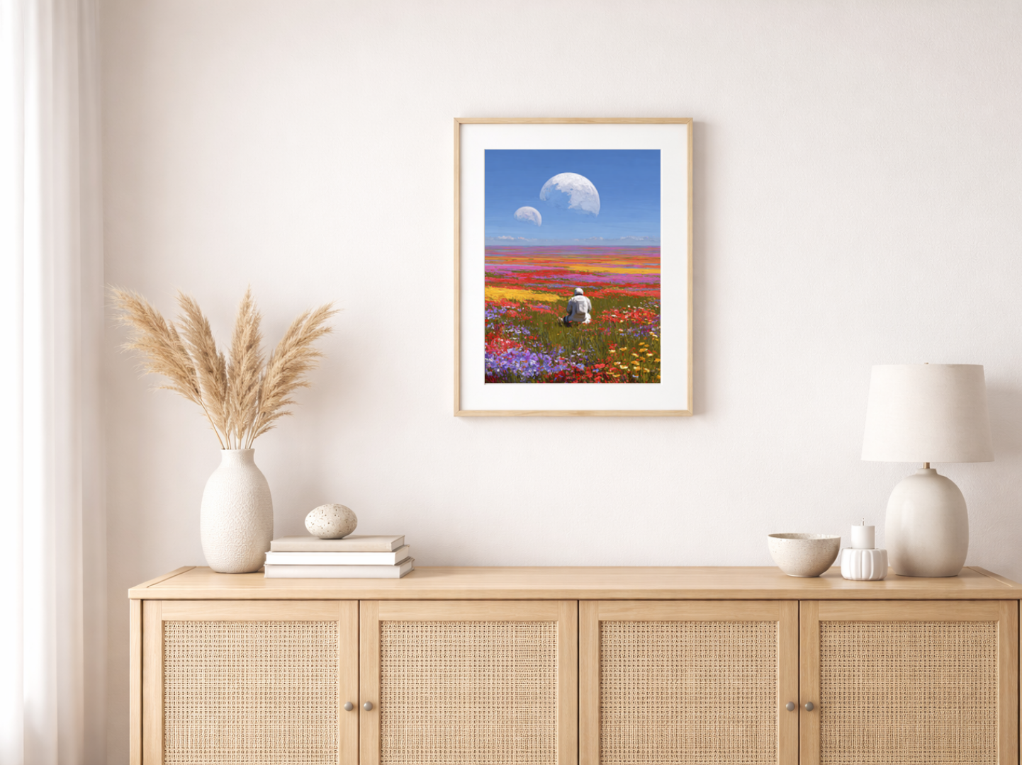Paint by numbers – Astronaut in a flower meadow