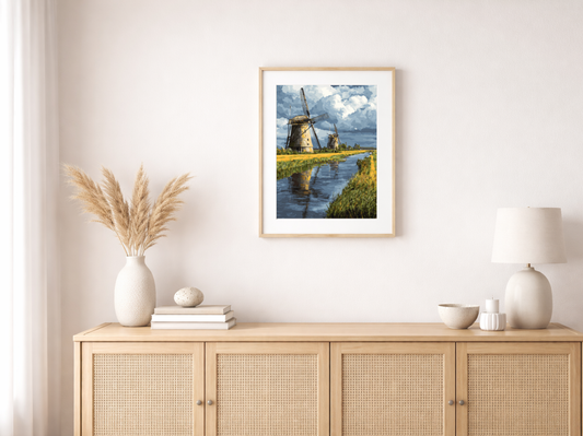 Paint by numbers – Windmills of Kinderdijk