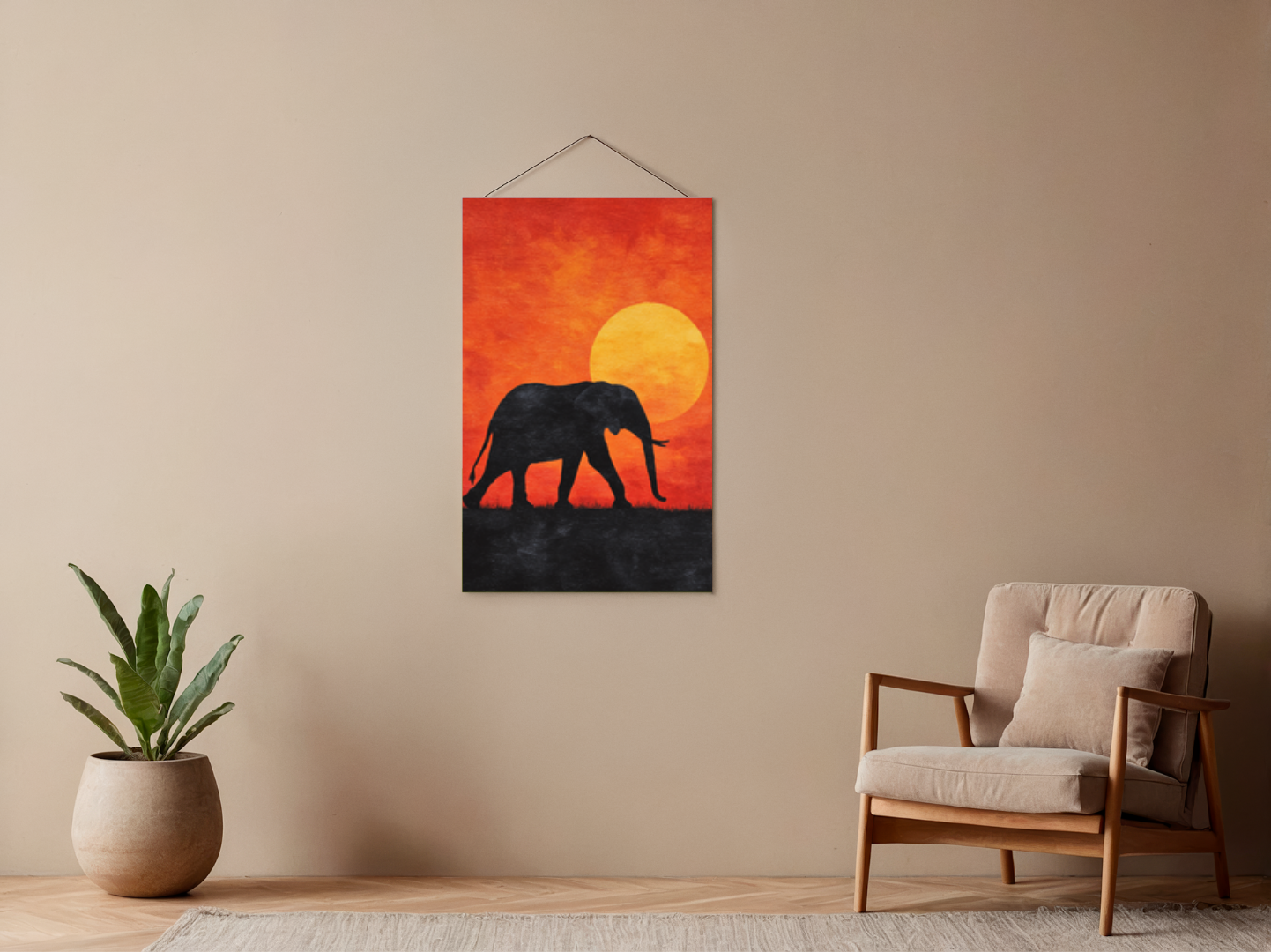 Paint by Numbers – Elephant at Sunset