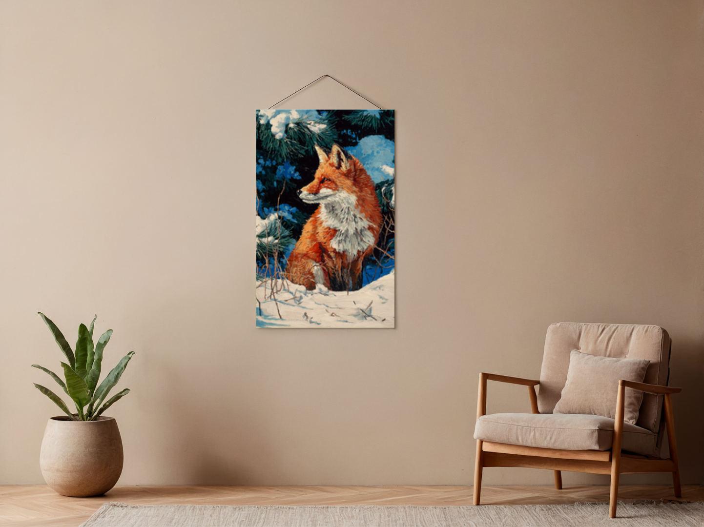 Paint by numbers – Red fox in the snow