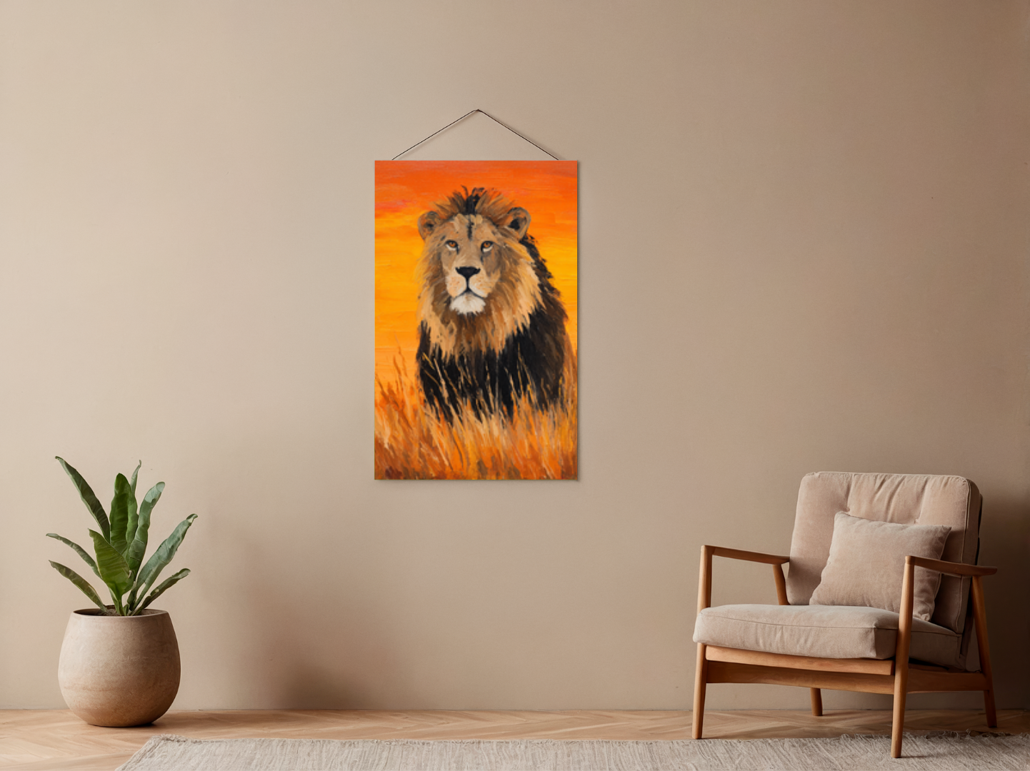 Paint by numbers – Lion with golden mane