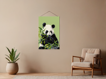 Paint by numbers – Panda bear feasting on bamboo