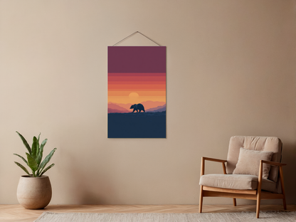 Paint by numbers – Brown bear in the mountains