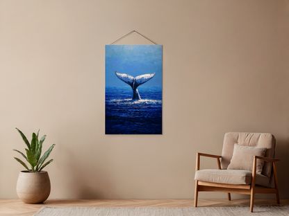 Paint by numbers – humpback whale in the ocean