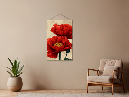 Paint by Numbers Set "Red Poppies" – Unframed cm – 36 Colors