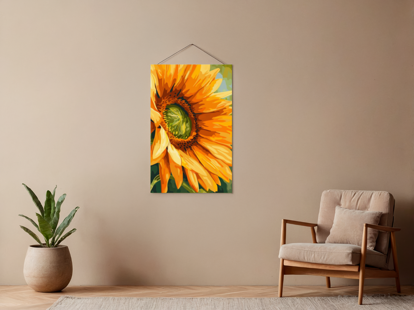 Paint by Numbers Set “Sunflower Head” – Without Frame cm – 36 Colors