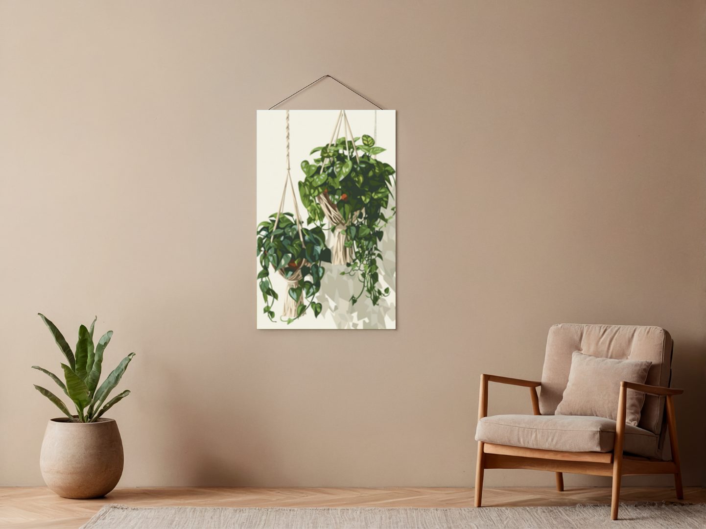 Paint by Numbers Set “Hanging Ivy &amp; Philodendron” – Unframed cm – 36 Colors