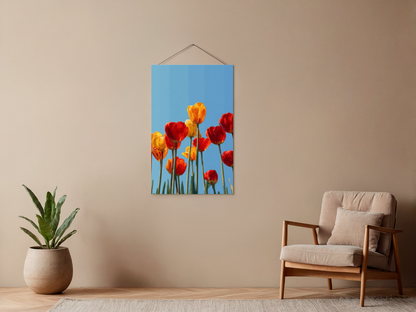 Paint by numbers – Tulips against a blue sky