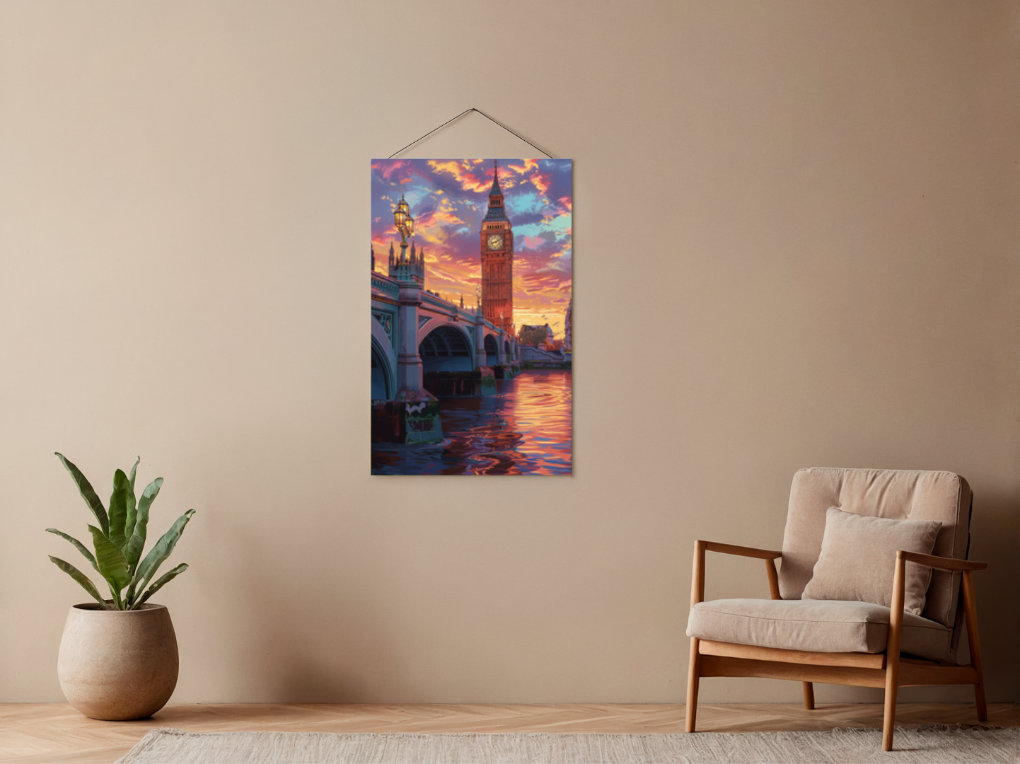Paint by Numbers Set “London Thames” – 50x70 cm – 48 Colors