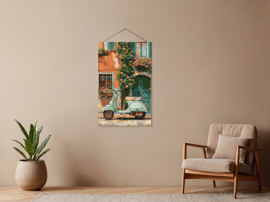 Paint by Numbers Set “Vintage Mint Green Roller” – 40x50 cm – 36 Colors