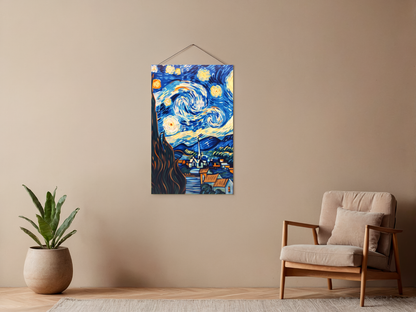 Paint by Numbers Set “Starry Night featuring a cypress tree” – 40x50 cm – 36 colors