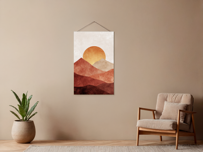 Paint by numbers – Mountains in terracotta
