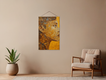 Paint by Numbers – Golden Abstract Portrait