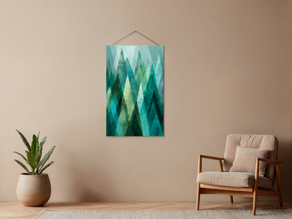 Paint by Numbers – Abstract Triangle Forest