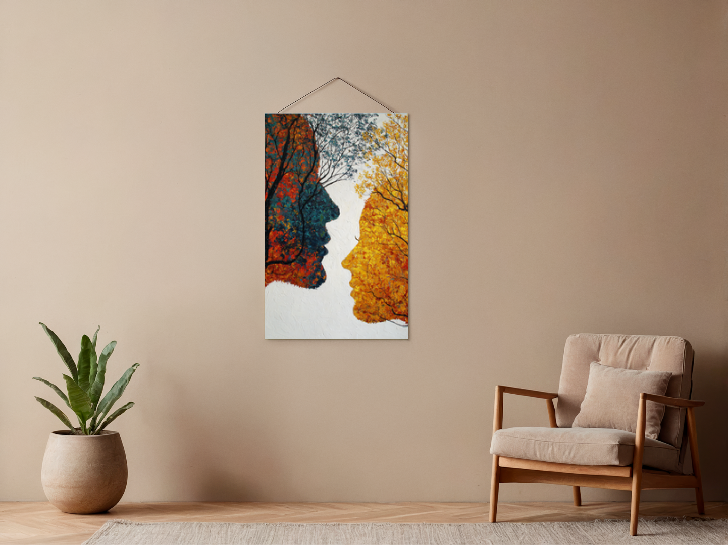 Paint by Numbers – Autumn Tree Silhouettes