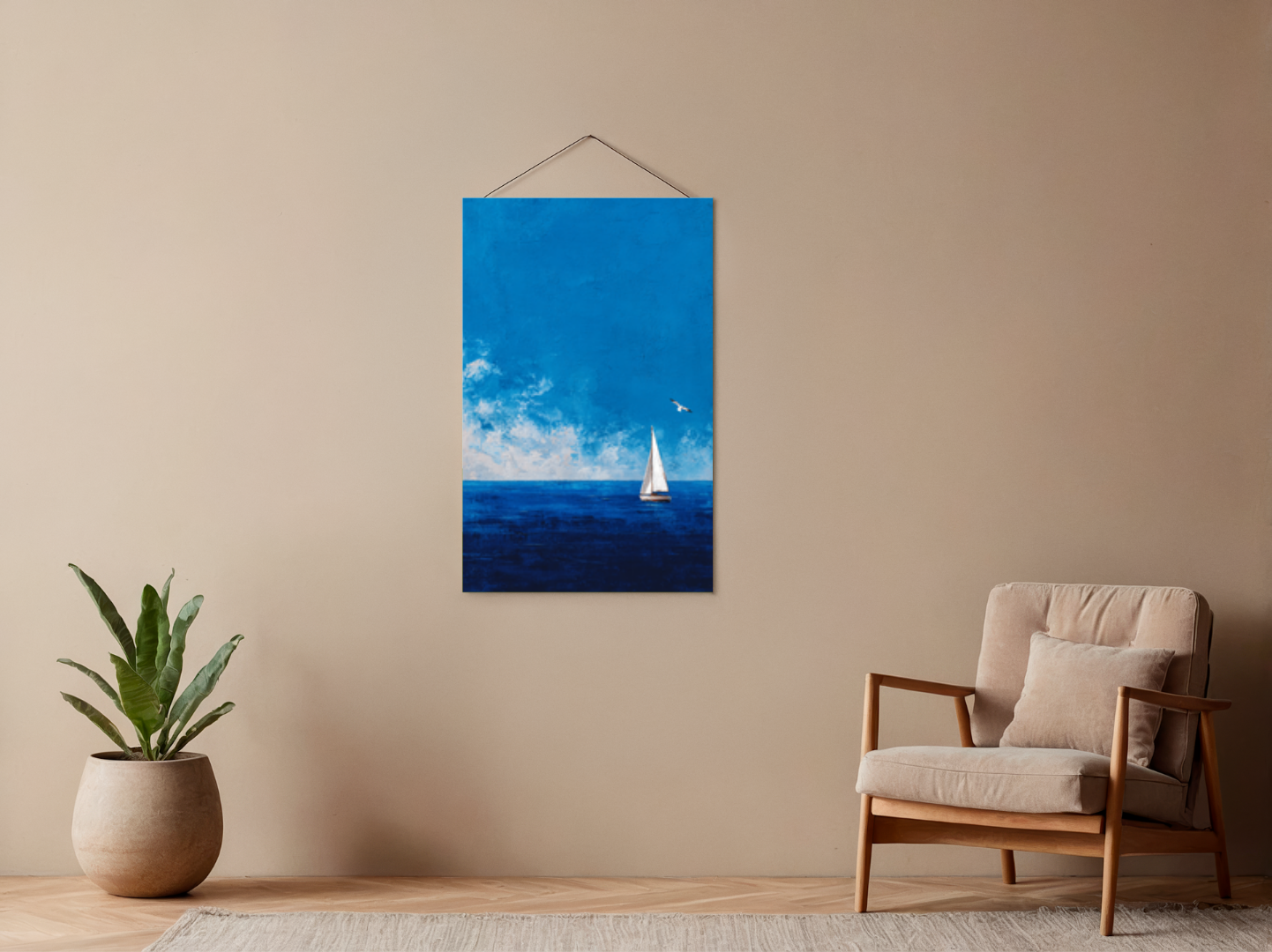 Paint by numbers – sailboat on the lake