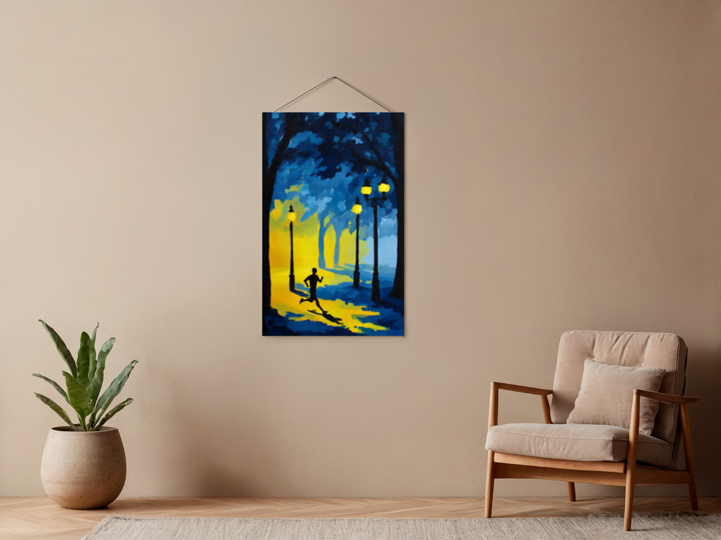 Malen nach Zahlen – Jogger im Stadtpark