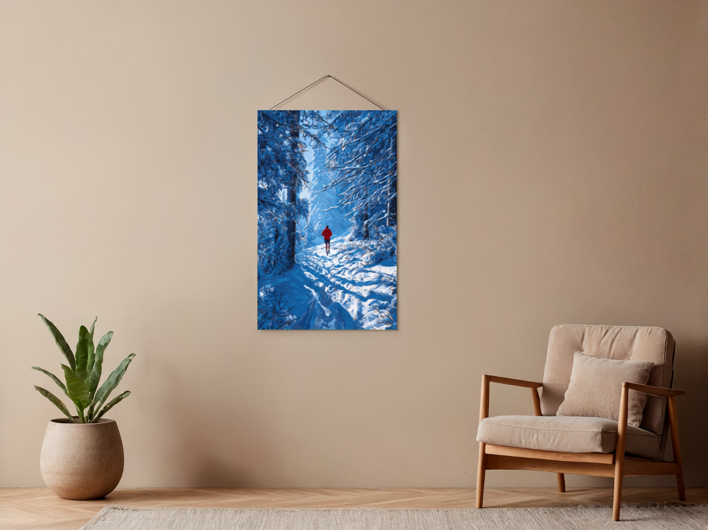 Malen nach Zahlen – Trail Runner im Wald