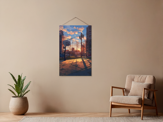 Malen nach Zahlen – Basketball im Abendlicht