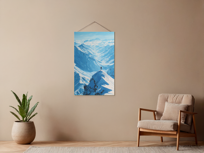 Paint by numbers – skiers in powder snow