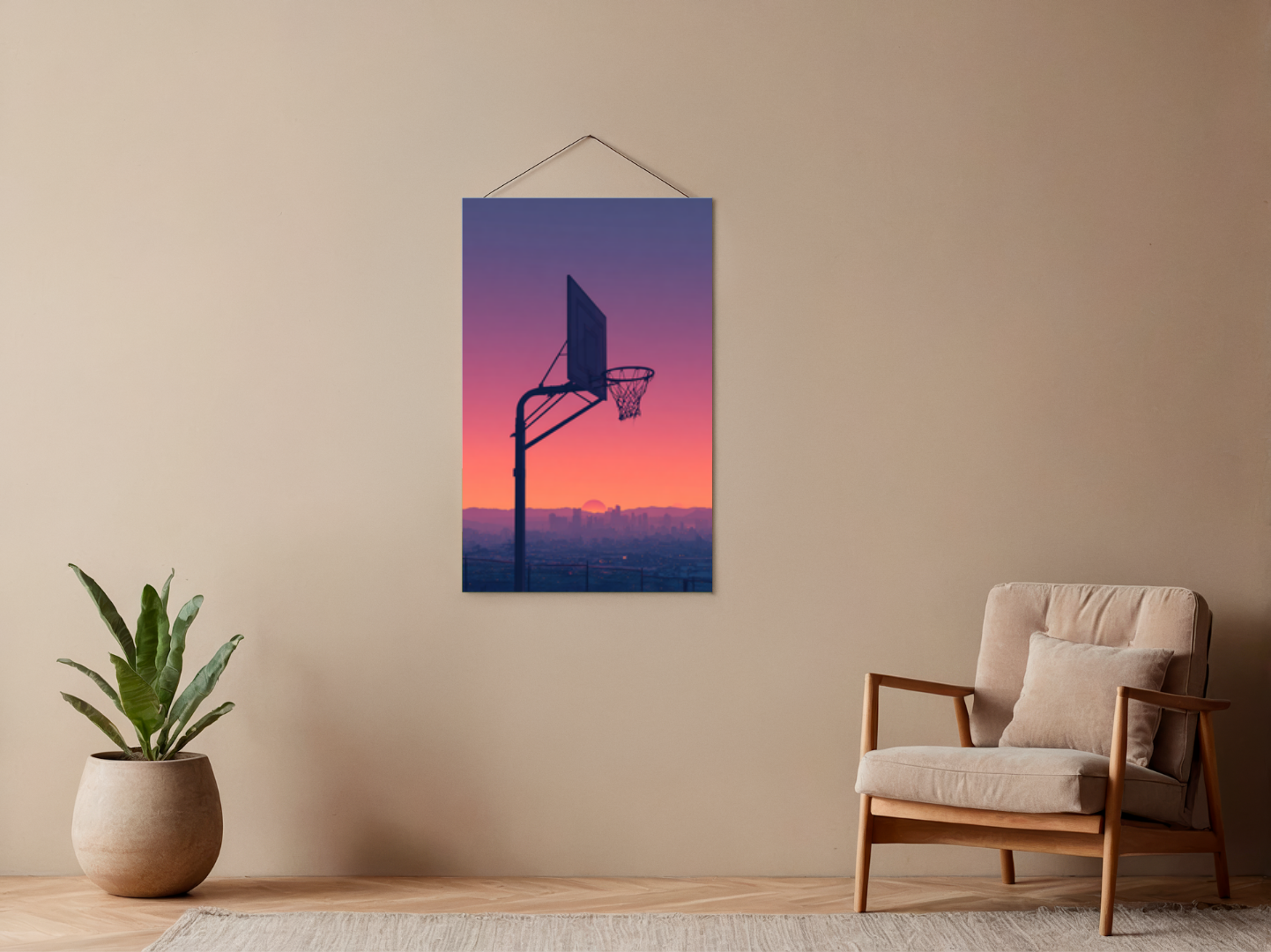 Malen nach Zahlen – Basketball im Abendlicht